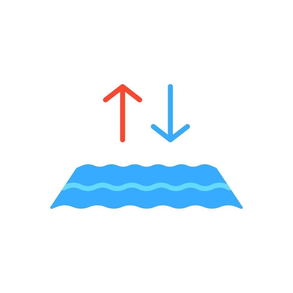 marea icona, tempo metereologico linea icona isolato su bianca sfondo, adatto per siti web, blog, loghi, grafico disegno, sociale media, ui, mobile app, illustrazione vettore