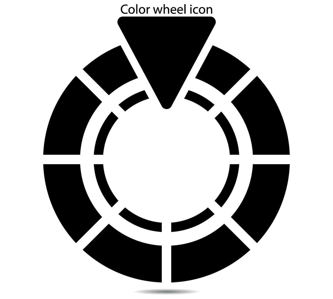 colore ruota icona vettore