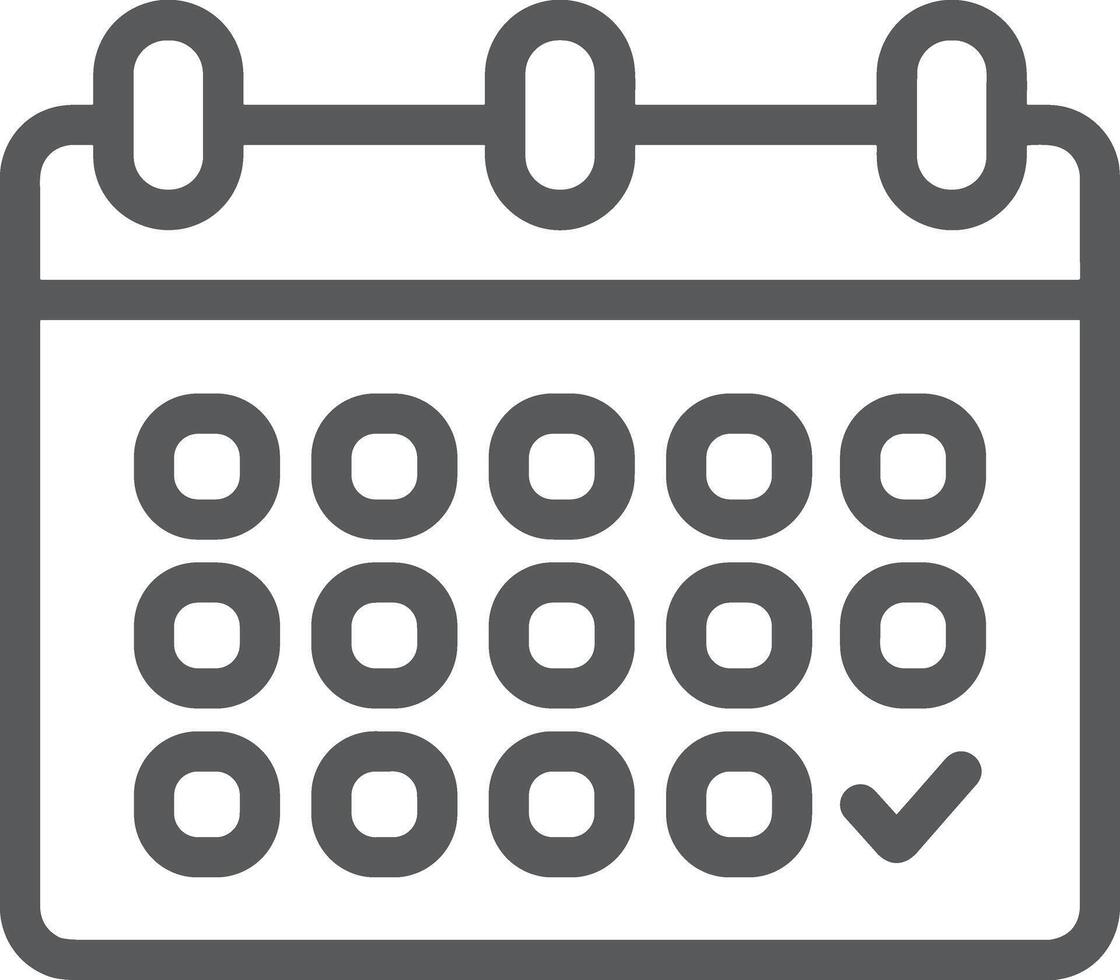 calendario icona simbolo Immagine per programma o appuntamento vettore