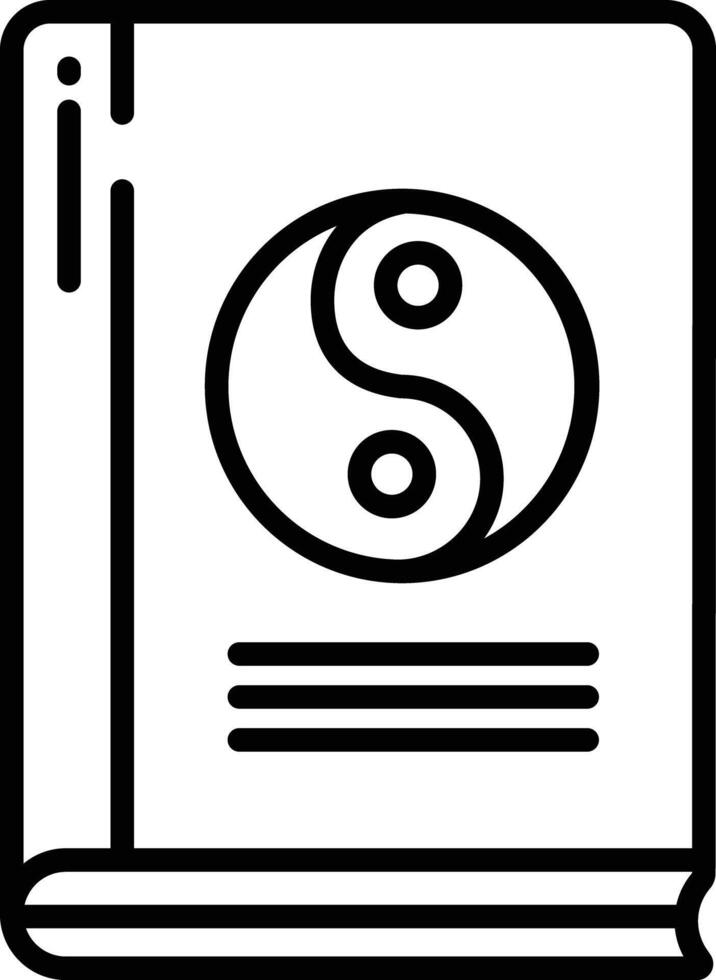 yin yang libro schema illustrazione vettore