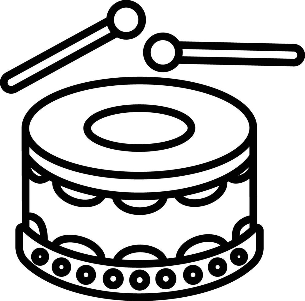tamburo schema illustrazione vettore