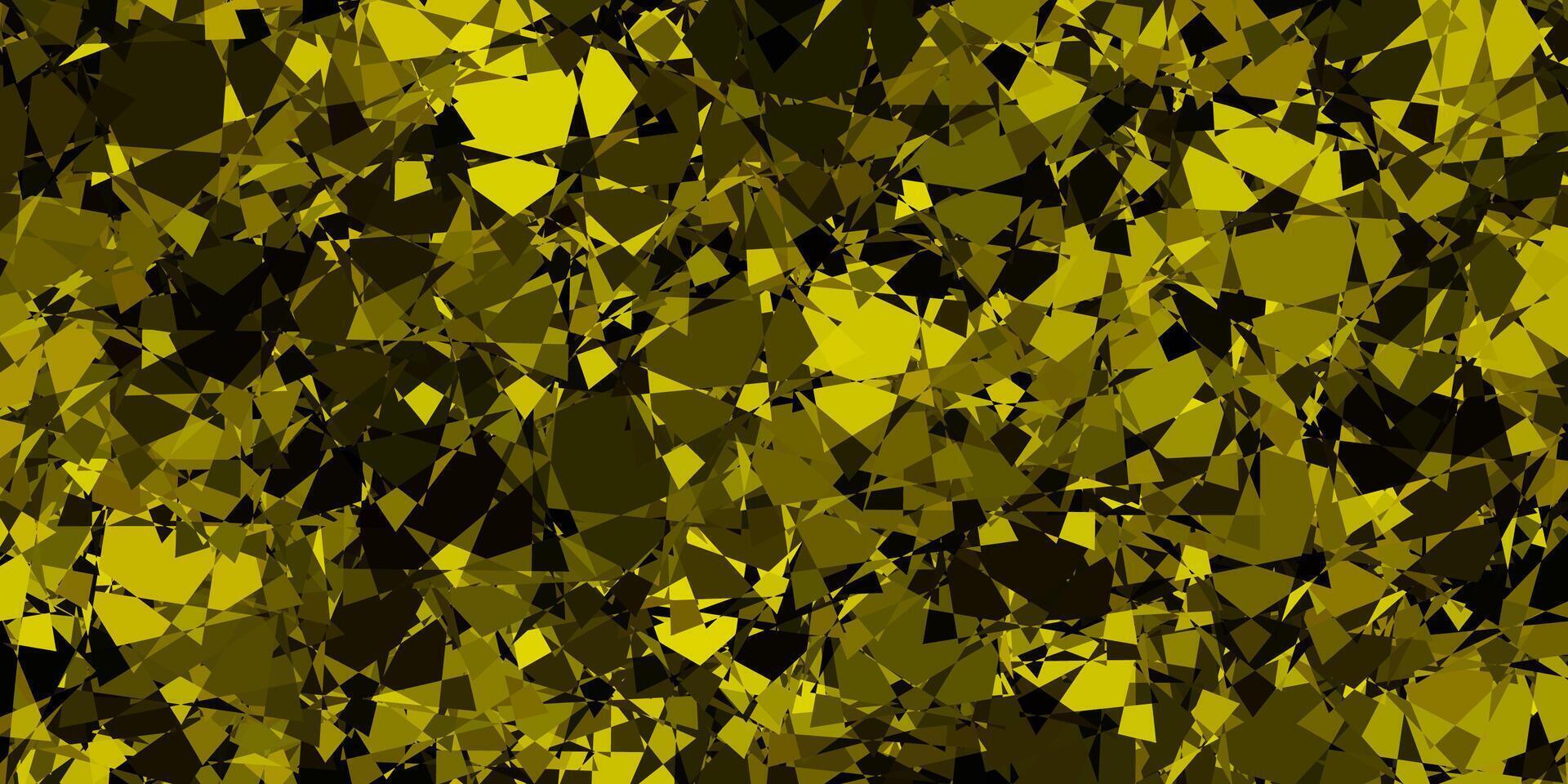 buio verde, giallo disposizione con triangolo le forme. vettore
