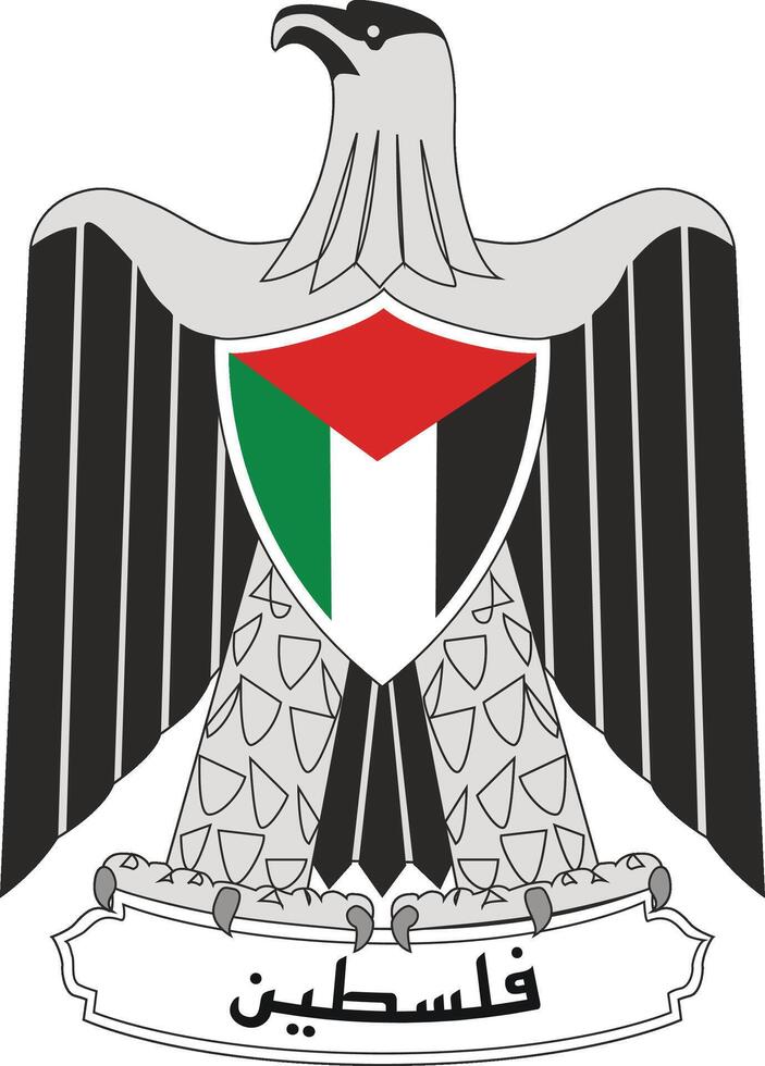 cappotto di braccia di Palestina vettore