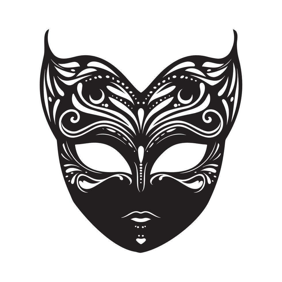 masquerade maschera illustrazione, arte, icone, e grafica vettore