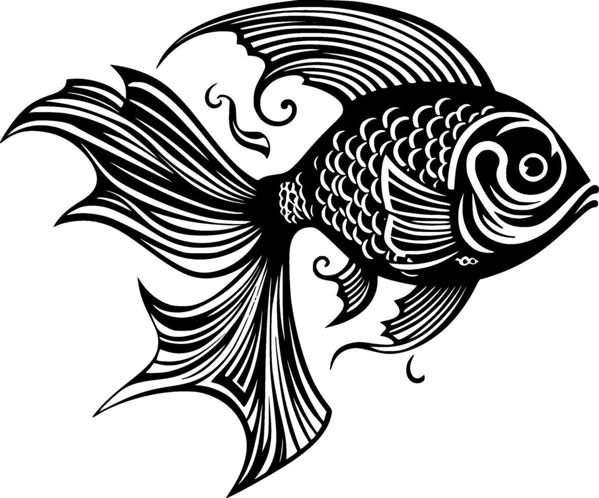 pesce - alto qualità logo - illustrazione ideale per maglietta grafico vettore