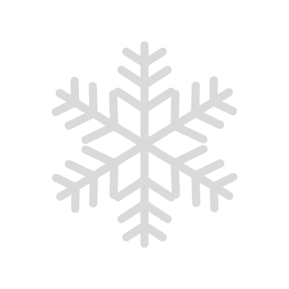 icona isolata decorazione natalizia fiocco di neve vettore