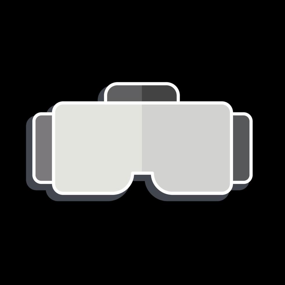 icona vr occhiali. relazionato per in linea gioco simbolo. lucido stile. semplice design illustrazione vettore