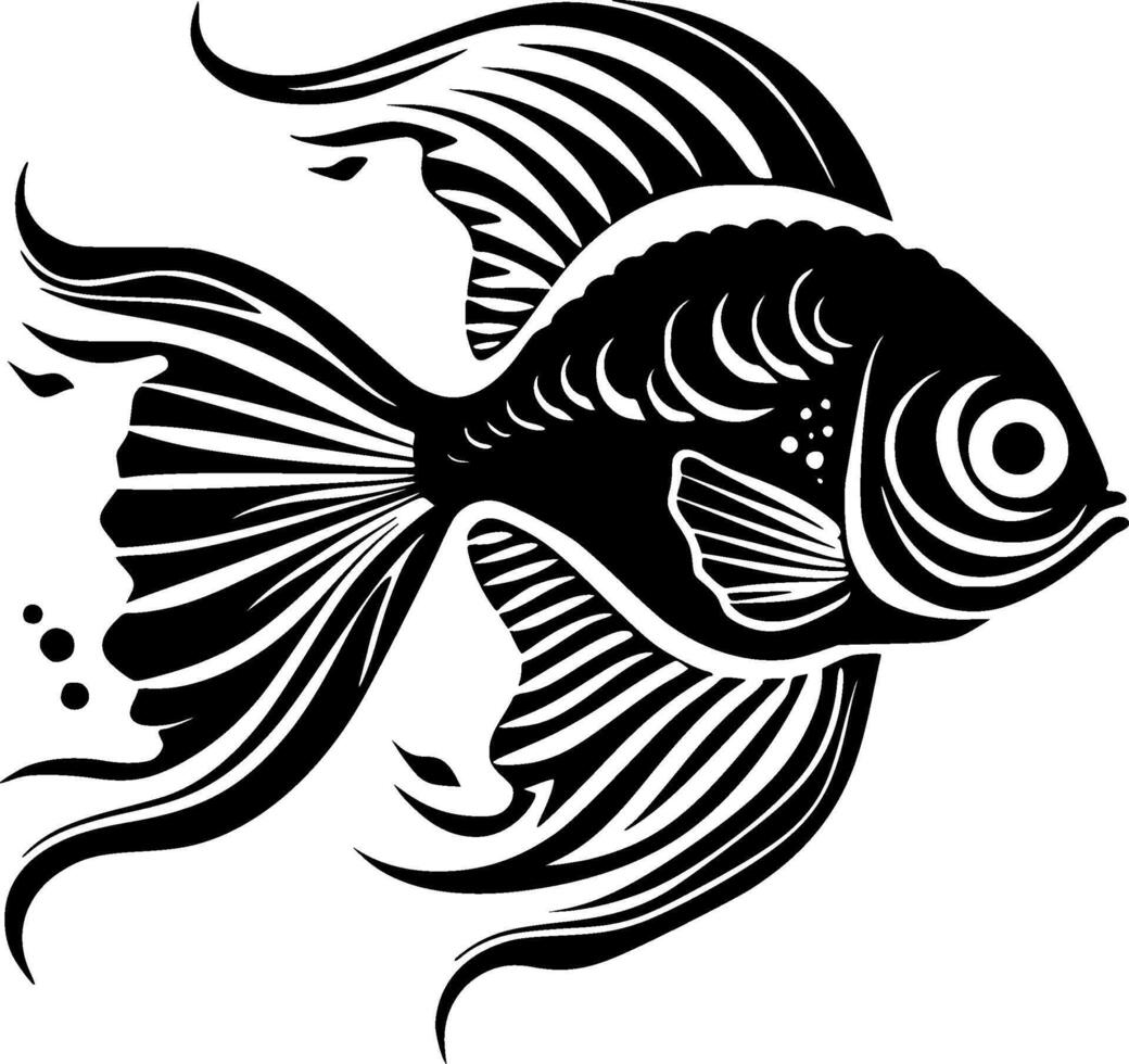 pesce, minimalista e semplice silhouette - illustrazione vettore