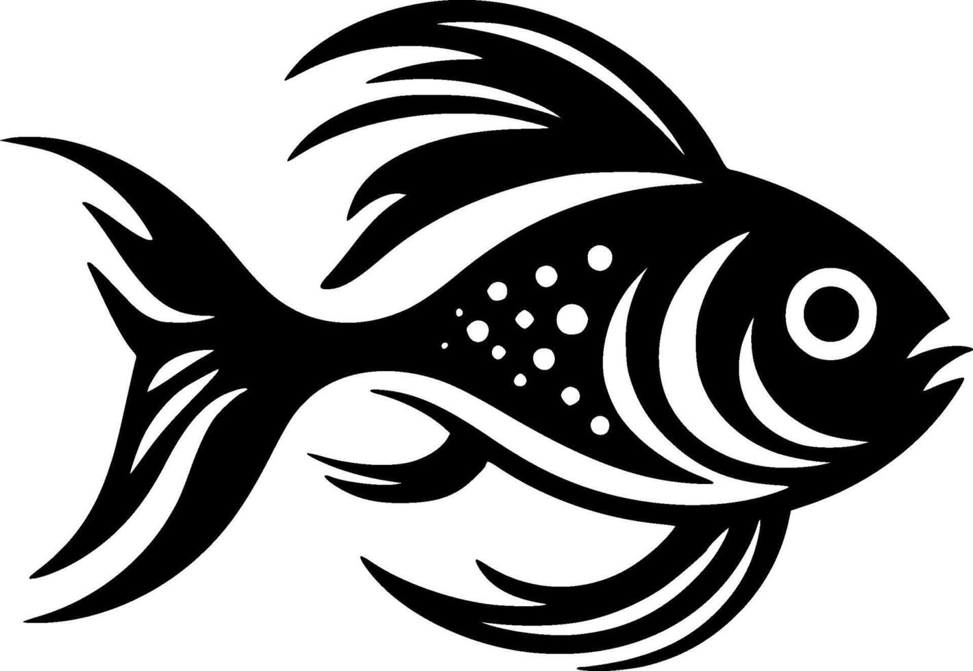 pesce - alto qualità logo - illustrazione ideale per maglietta grafico vettore