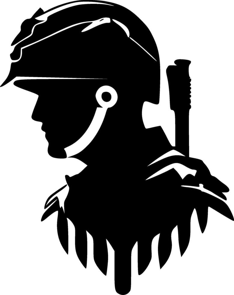 soldato - minimalista e piatto logo - illustrazione vettore