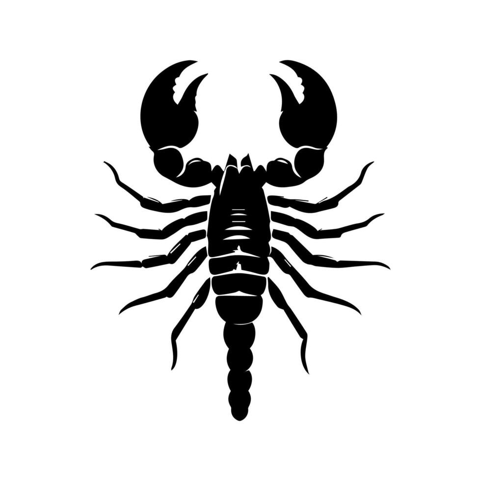 scorpione o scorpione animale attacchi isolato su un' bianca sfondo. Scorpius zodiaco simbolo tatuaggio. nero e bianca mano disegnato vettore