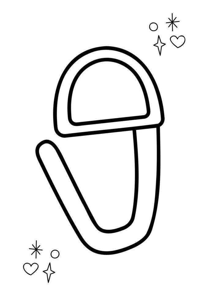 marcatura squillare per maglieria. scarabocchio schema nero e bianca illustrazione. vettore