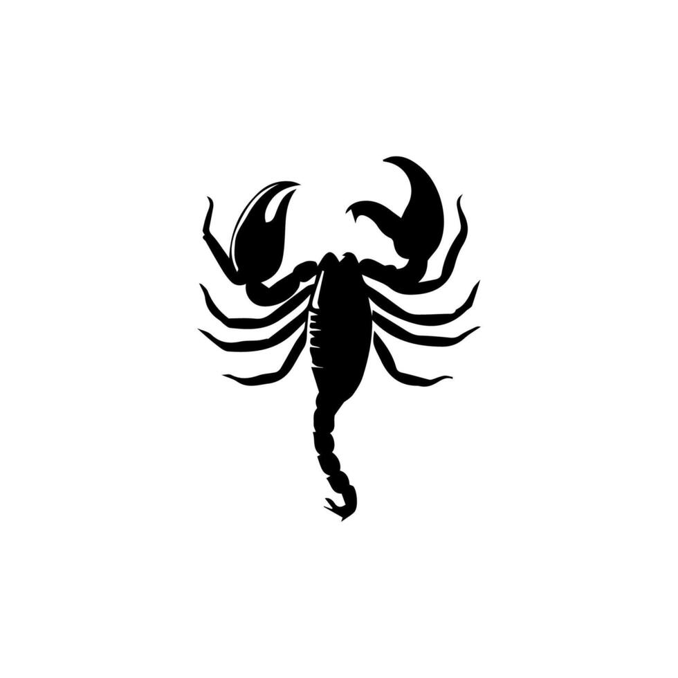 scorpione o scorpione animale attacchi isolato su un' bianca sfondo. Scorpius zodiaco simbolo tatuaggio. nero e bianca mano disegnato vettore