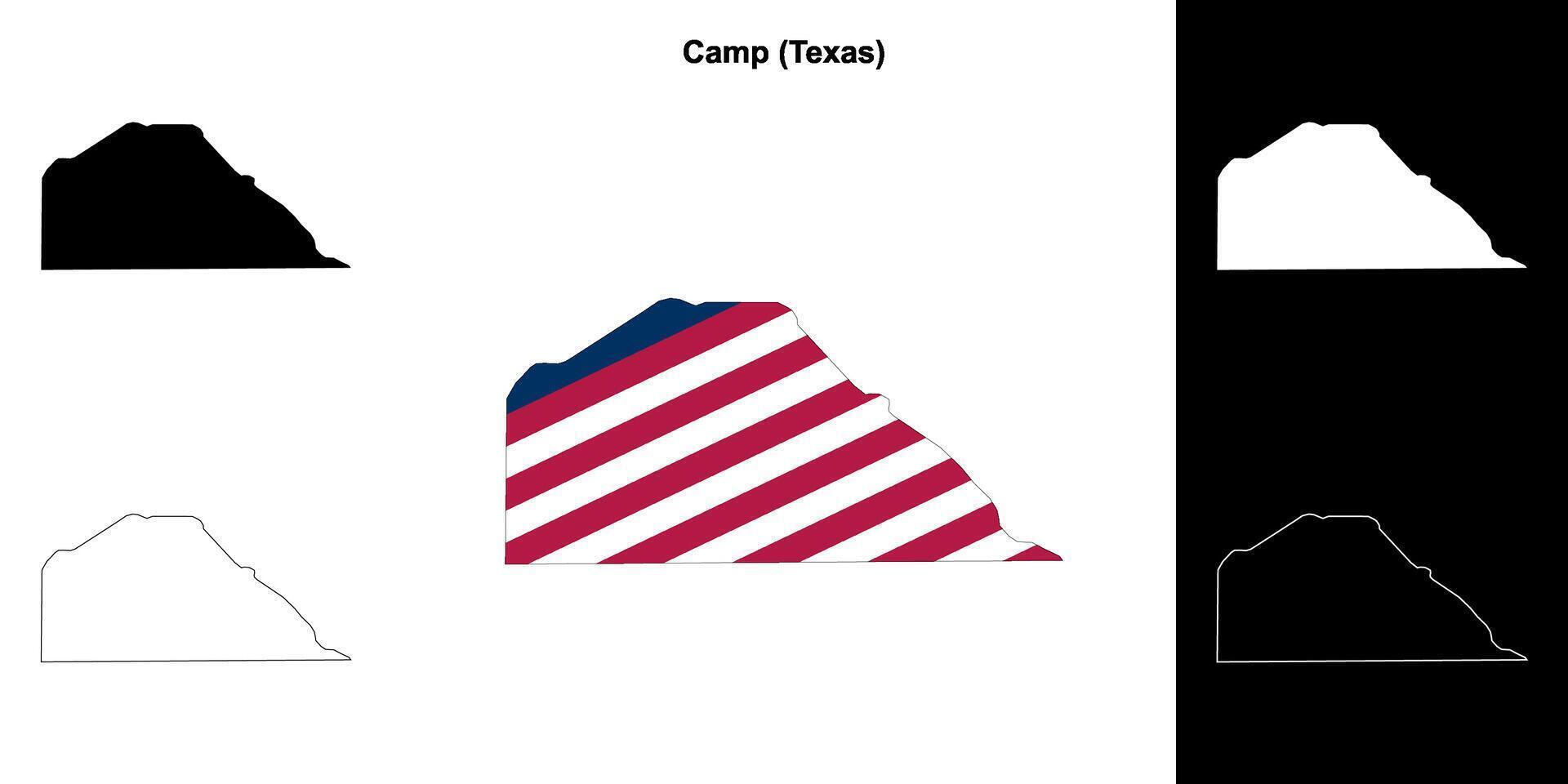 campo contea, Texas schema carta geografica impostato vettore