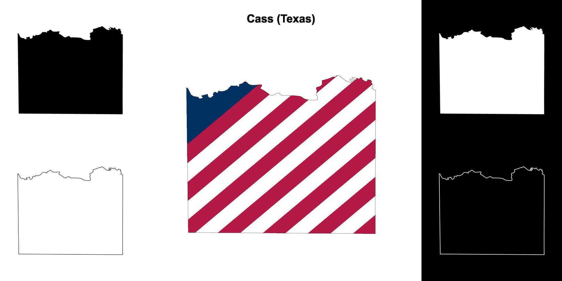 cass contea, Texas schema carta geografica impostato vettore