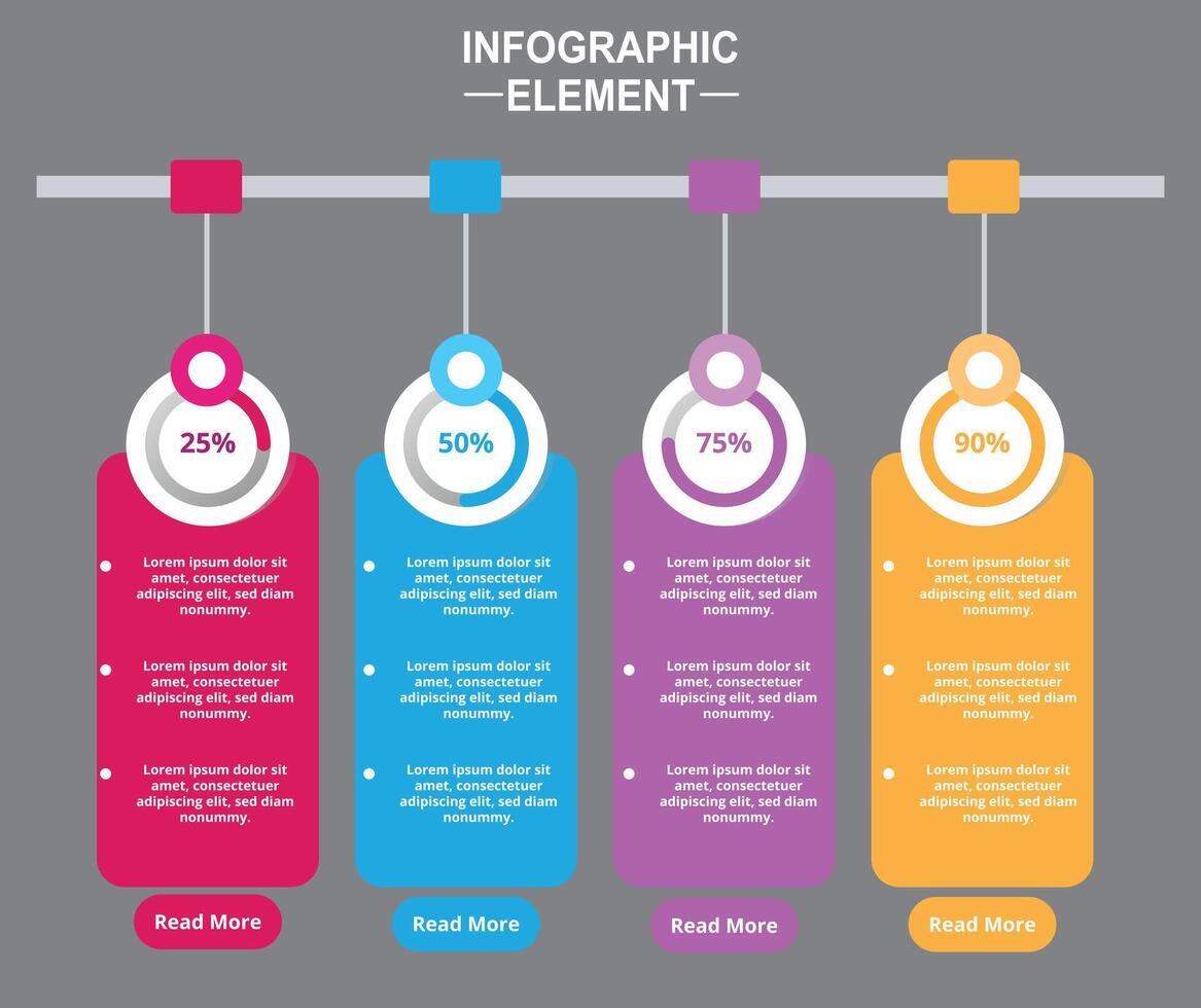 Infografica elementi per attività commerciale illustrazione nel moderno stile. vettore