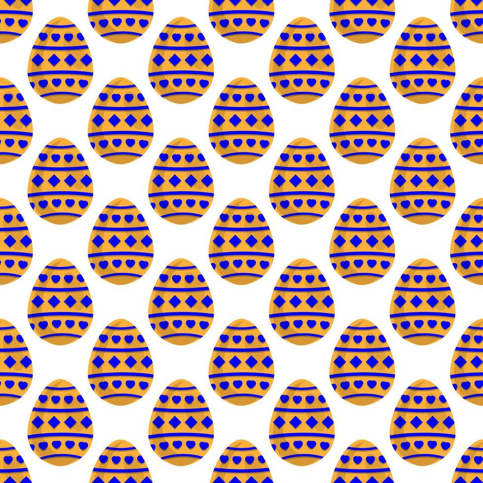 illustrazione su tema senza soluzione di continuità celebrazione vacanza Pasqua con caccia colorato luminosa uova vettore