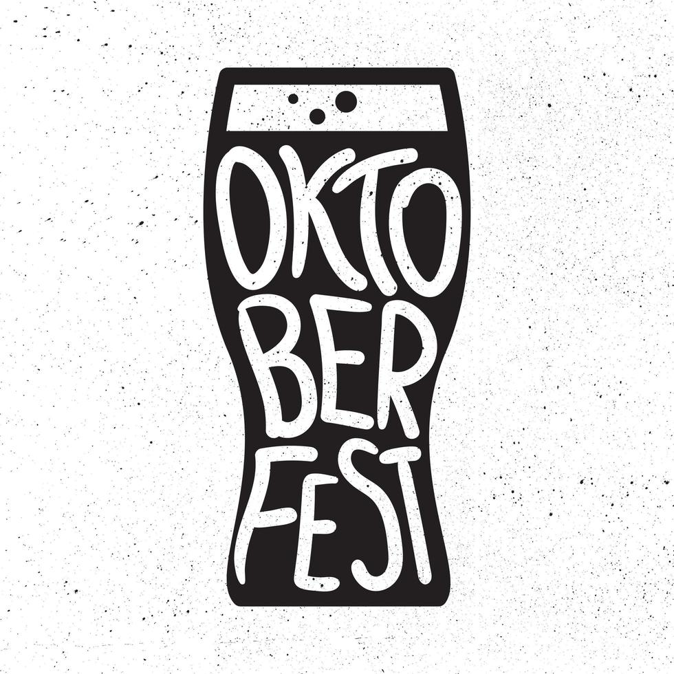 distintivo di lettering oktoberfest vettore