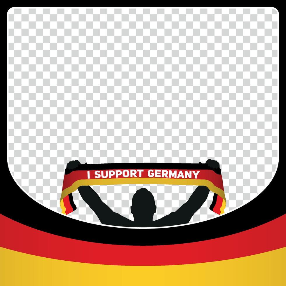 io supporto Germania europeo calcio campionato profil immagine telaio banner per sociale media Euro Germania 2024 vettore