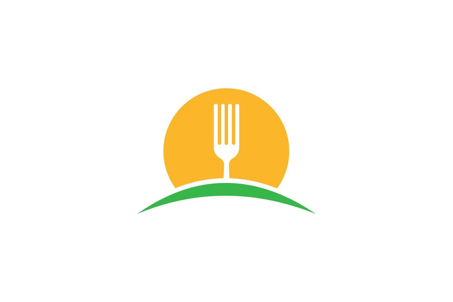 vettore di progettazione del modello di logo dell'alimento, illustrazione dell'icona