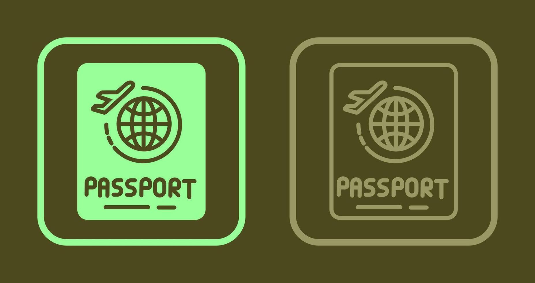 disegno dell'icona del passaporto vettore
