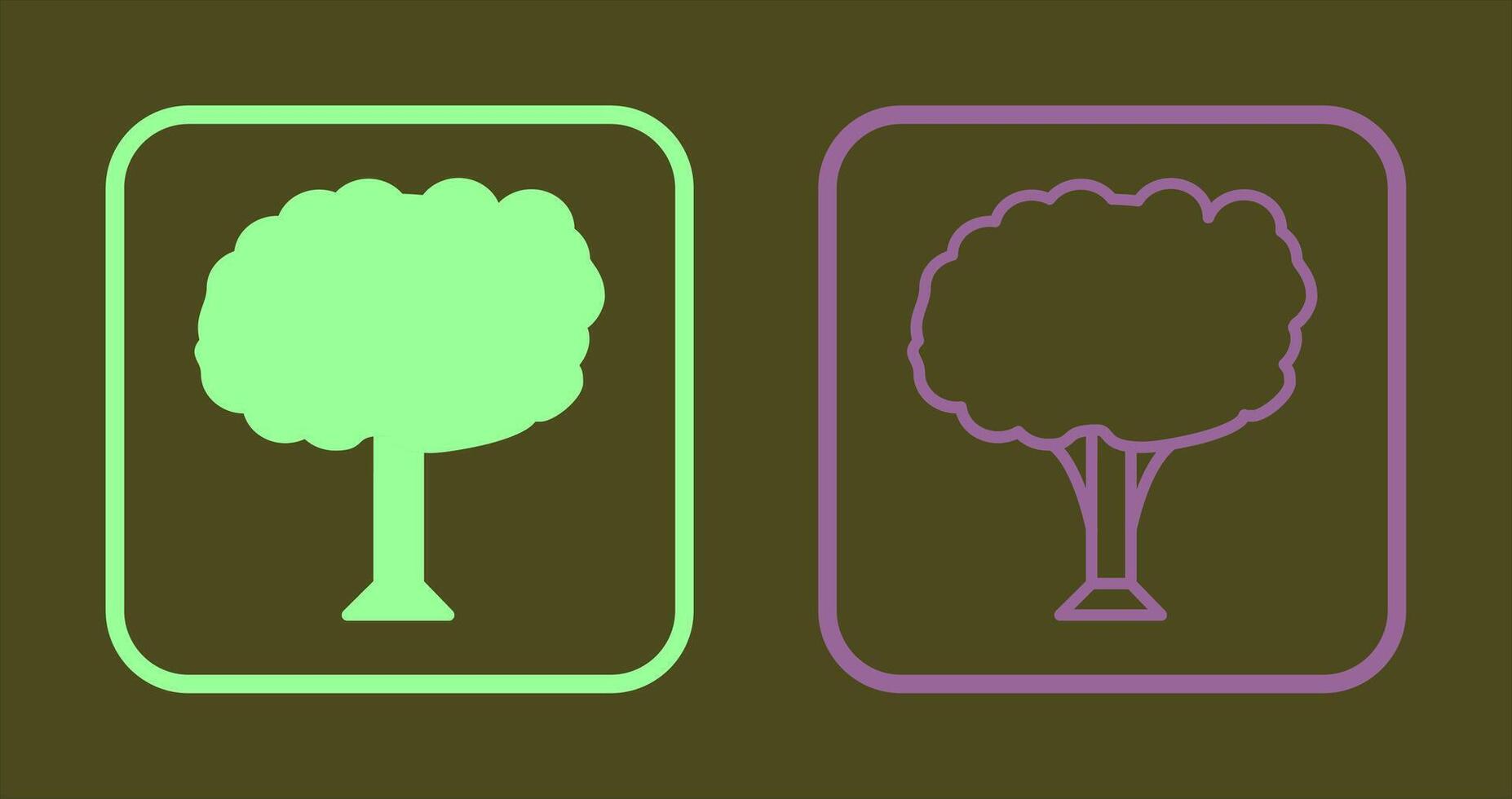 disegno dell'icona dell'albero vettore
