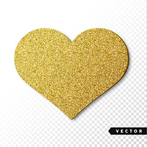 Cuore di scintille d&#39;oro vettore