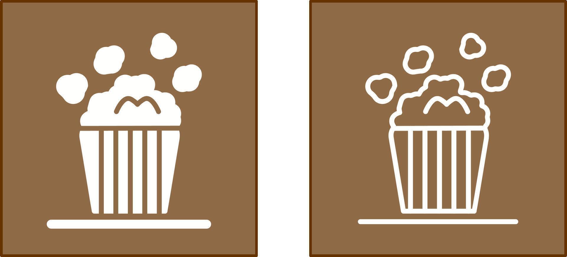 disegno dell'icona di popcorn vettore
