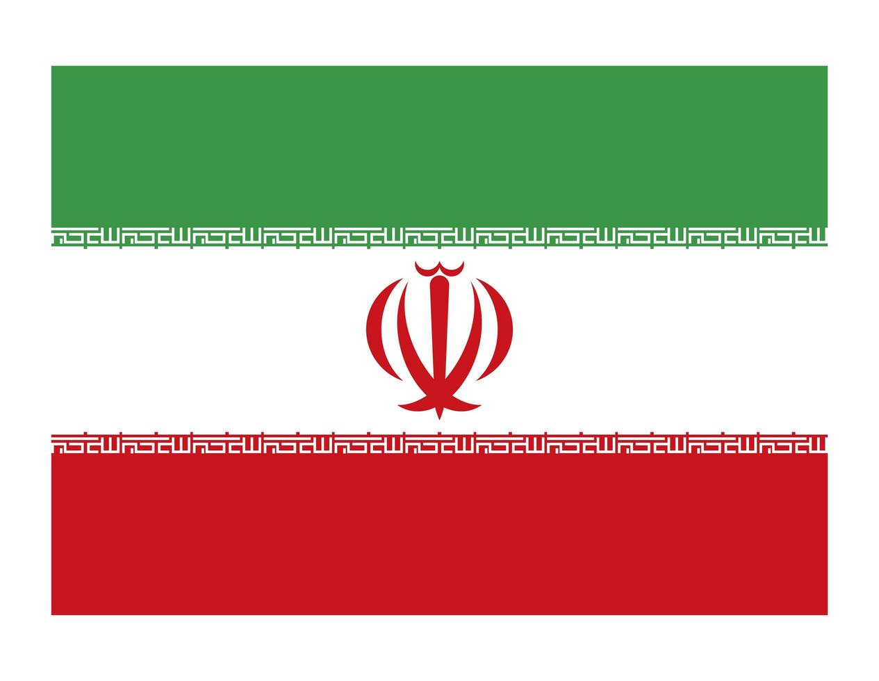 bandiera del paese iraniano vettore
