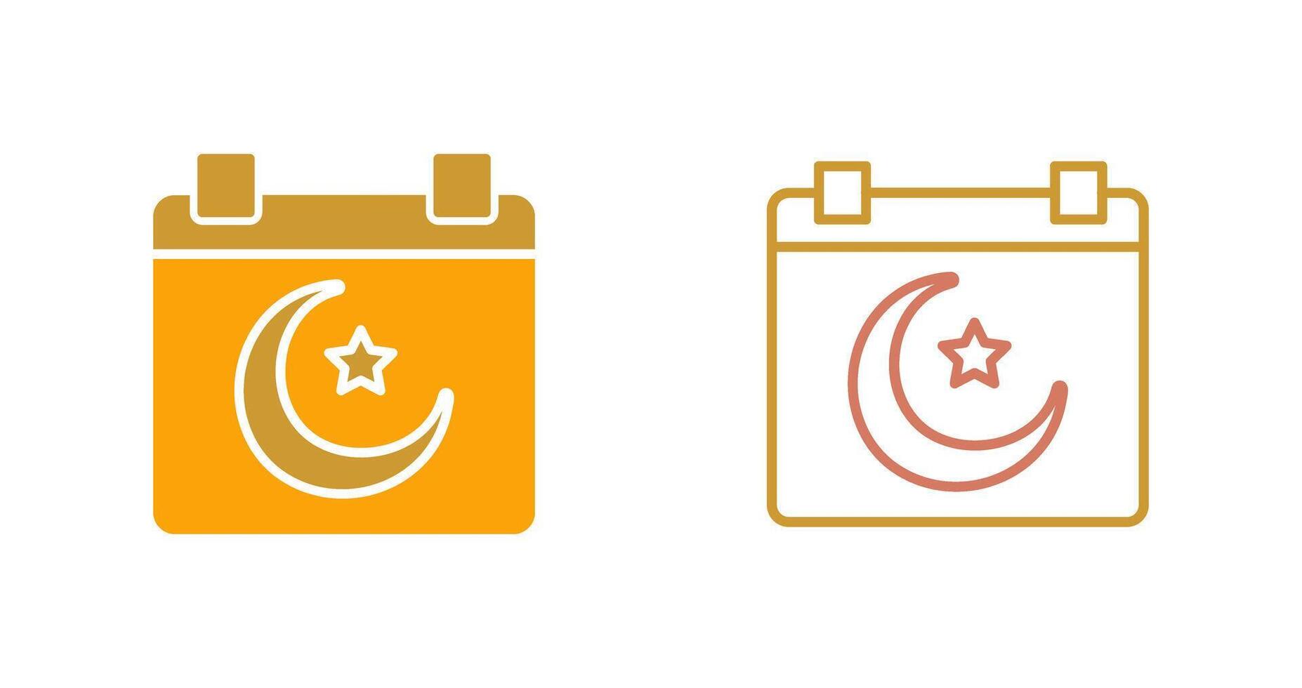 islamico calendario icona design vettore