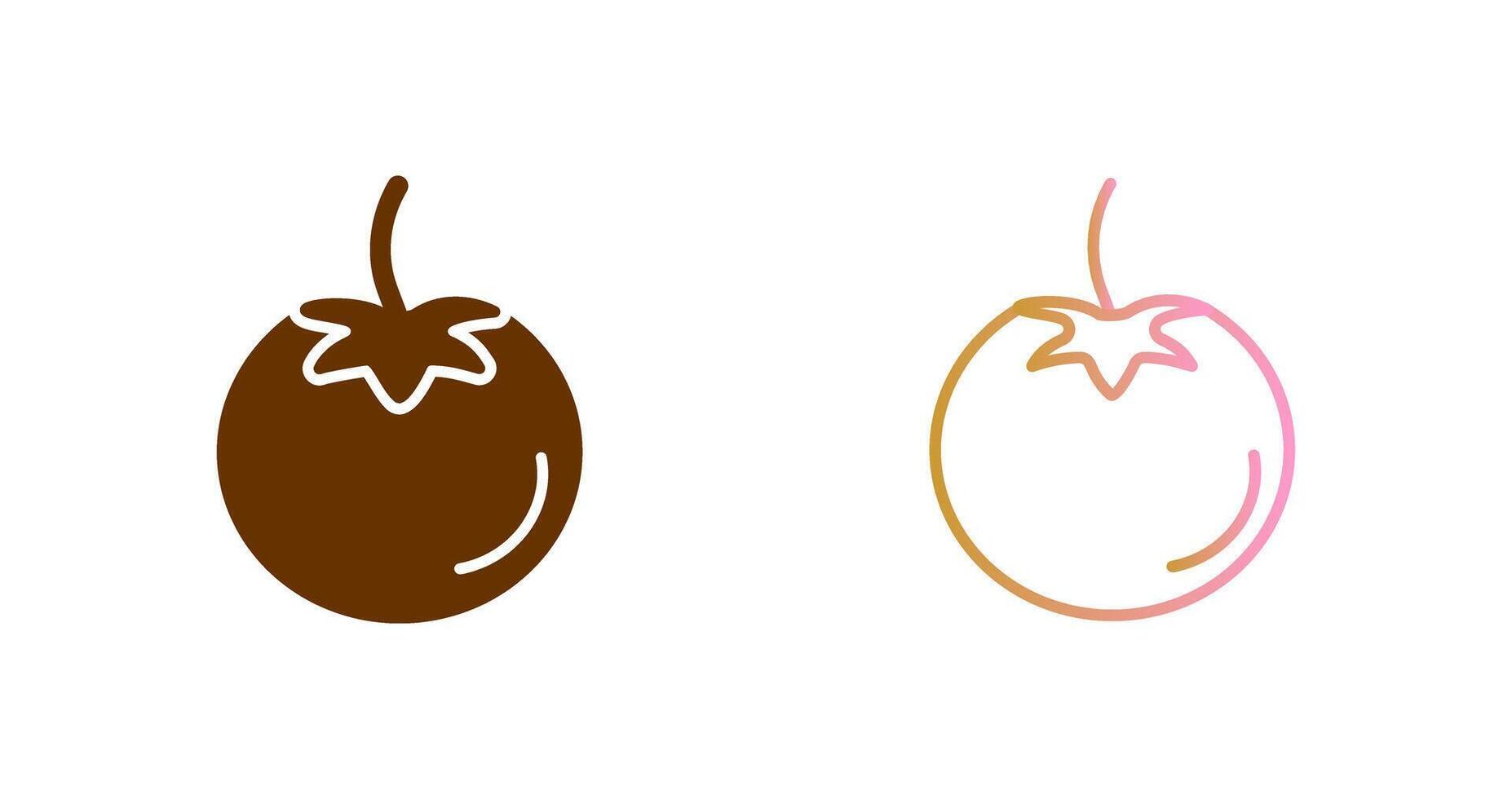 disegno dell'icona di pomodoro vettore