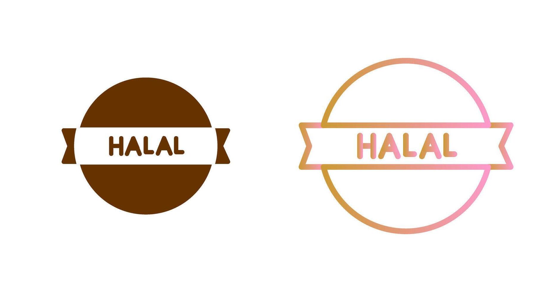 halal etichetta icona design vettore