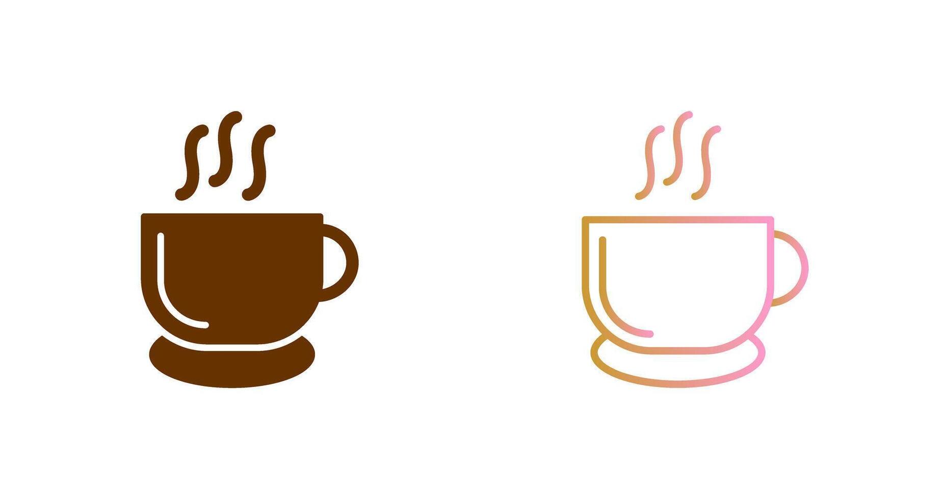 caldo caffè icona design vettore
