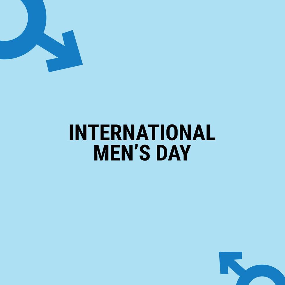 illustrazione vettoriale giornata internazionale degli uomini
