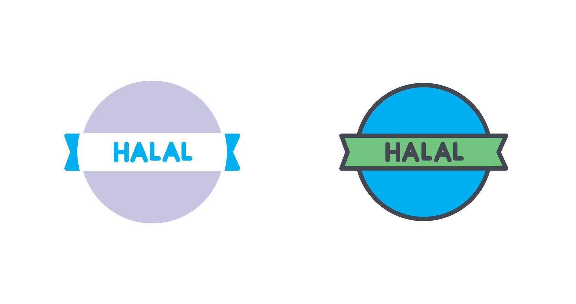 halal etichetta icona design vettore