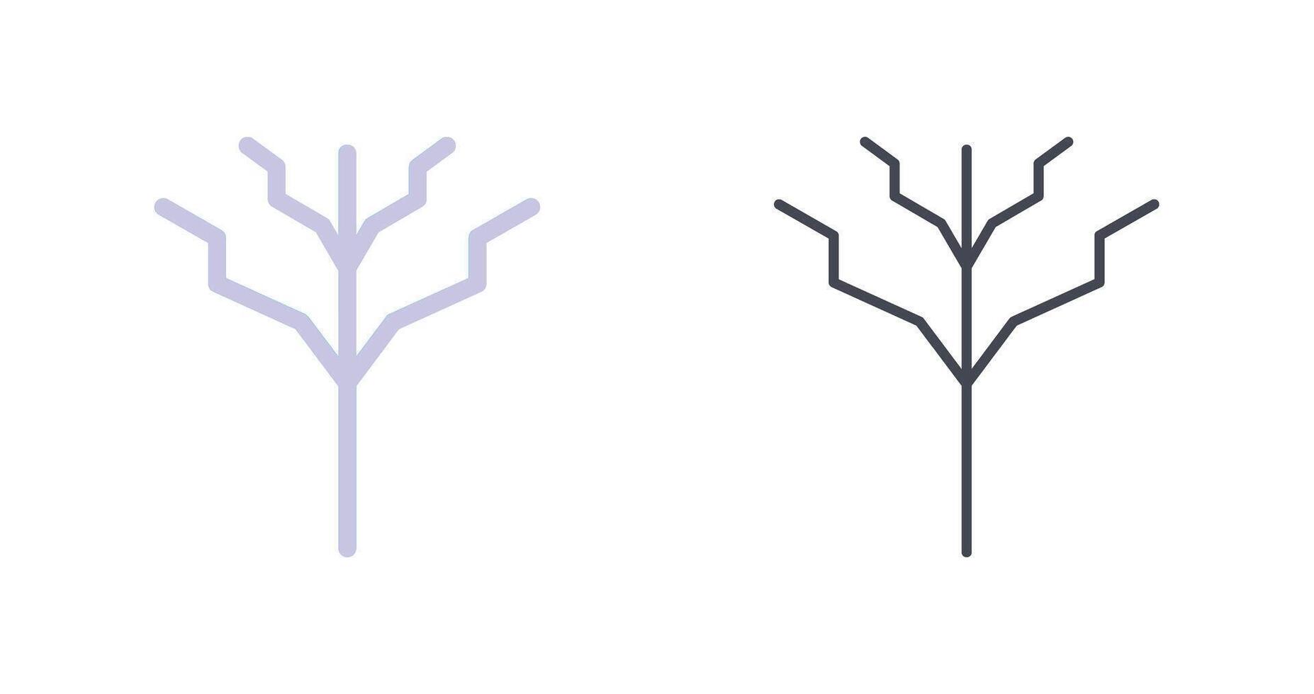albero con no le foglie icona design vettore