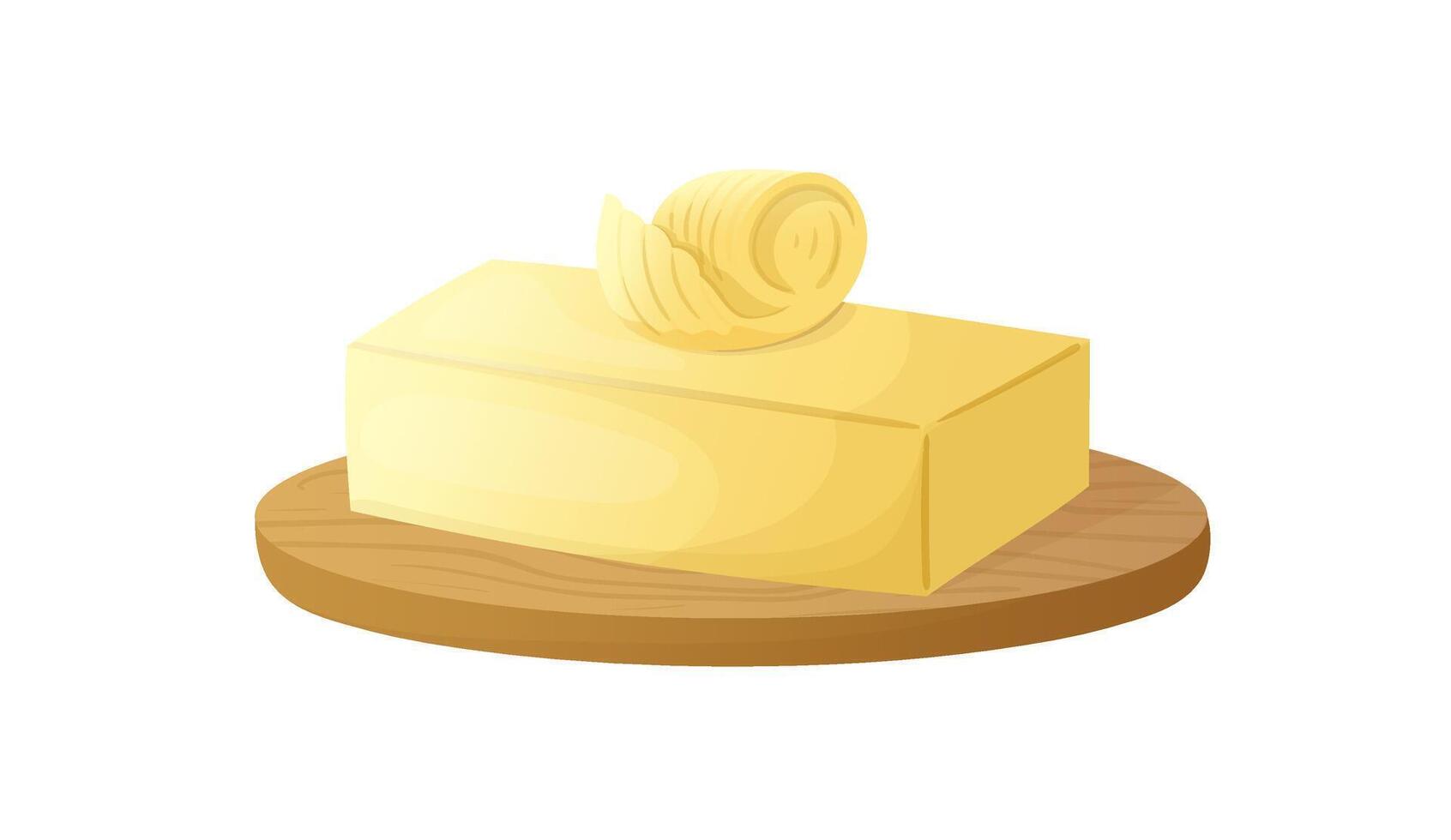 burro su un' tavola disegnato di mano nel cartone animato stile vettore