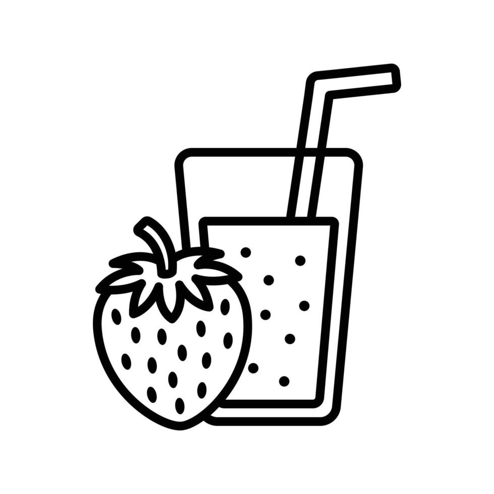 stawberry succo icona design modello semplice e pulito vettore