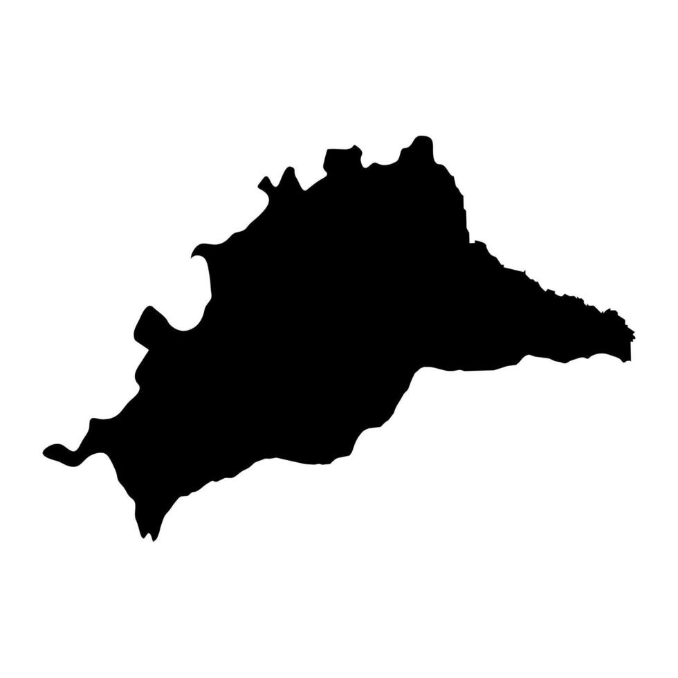 carta geografica di il Provincia di malaga, amministrativo divisione di Spagna. illustrazione. vettore