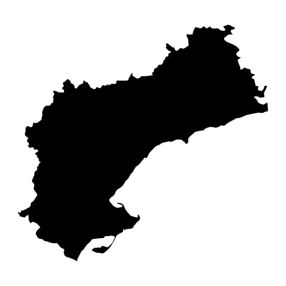 carta geografica di il Provincia di Tarragona, amministrativo divisione di Spagna. illustrazione. vettore