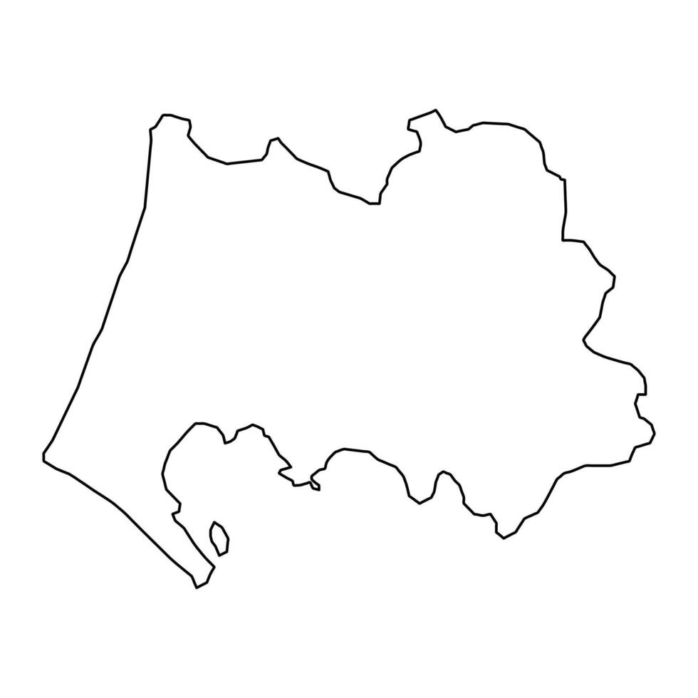 Varde comune carta geografica, amministrativo divisione di Danimarca. illustrazione. vettore