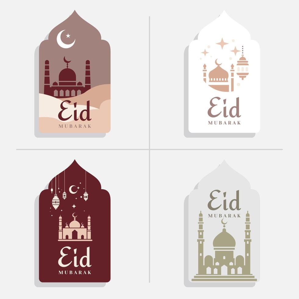 eid mubarak design vettore