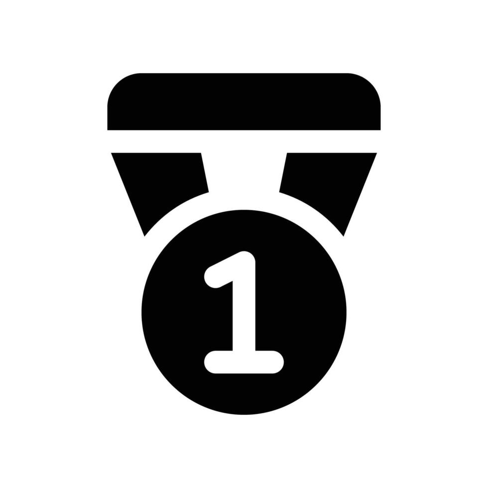 medaglia icona. glifo icona per il tuo sito web, mobile, presentazione, e logo design. vettore