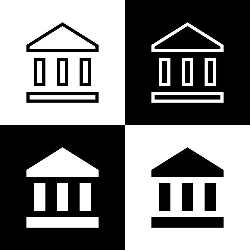 banca edificio icona nel semplice stile. Museo Università concetto vettore