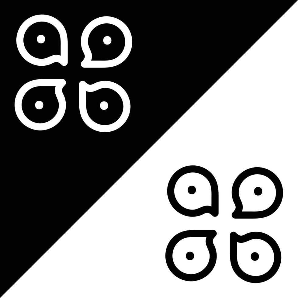 immediato messaggistica sistema allentamento icona, schema stile, isolato su nero e bianca sfondo vettore