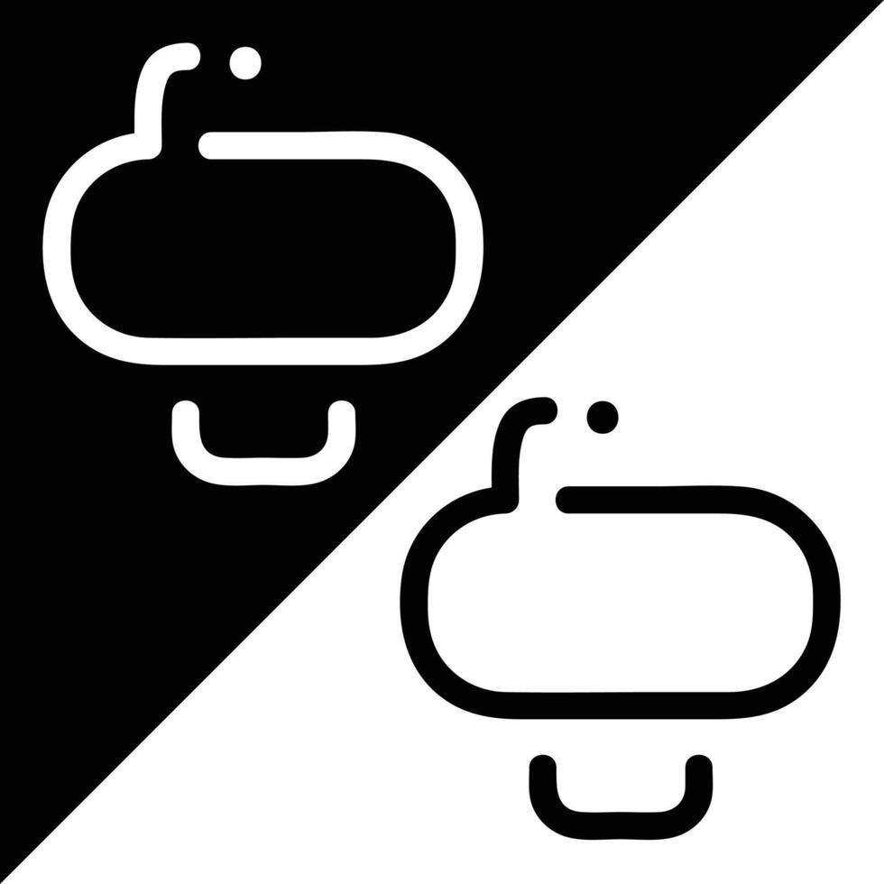 Presentazione App icona, schema stile, isolato su nero e bianca sfondo. vettore