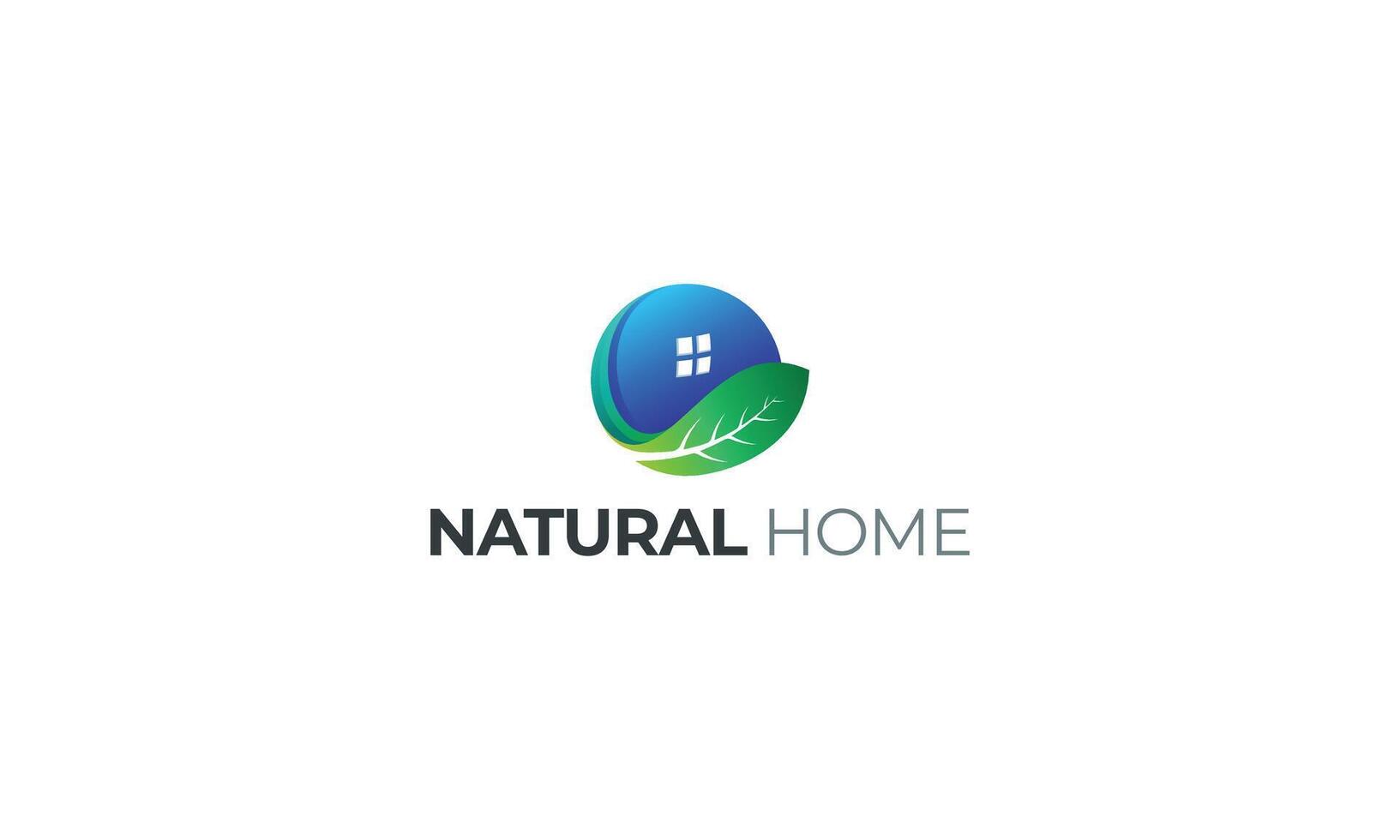 verde casa naturale frondoso ambientale logo vettore