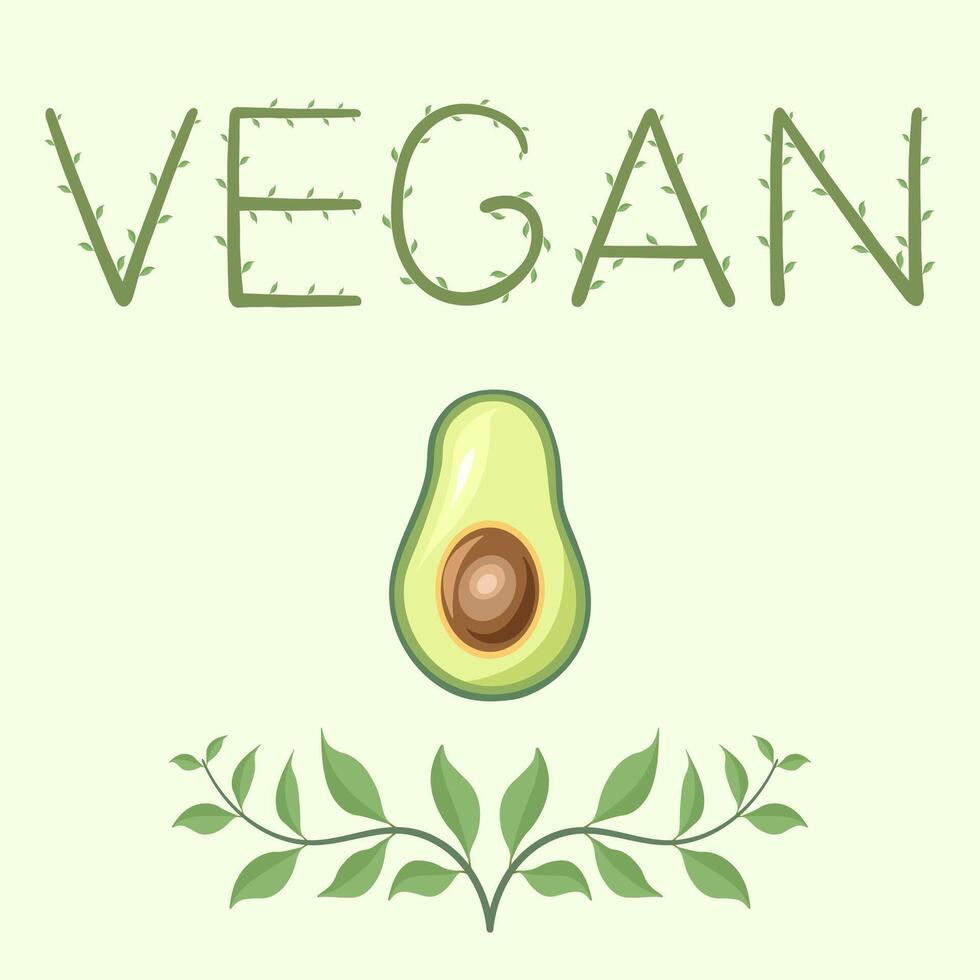 illustrazione di veganismo, illustrazione vettore