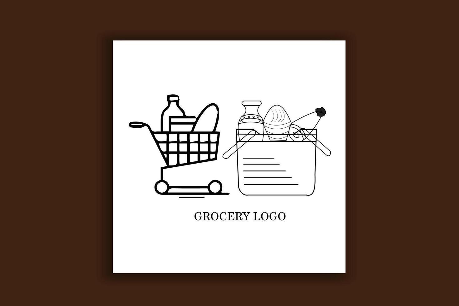 ragnatela supermercato logo design vettore