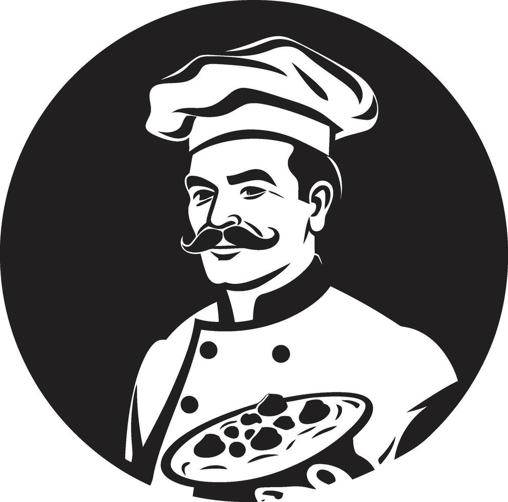 Pizza abilità artistica scatenato elegante nero emblema per moderno il branding saporito creazione elegante logo con intricato culinario arte vettore